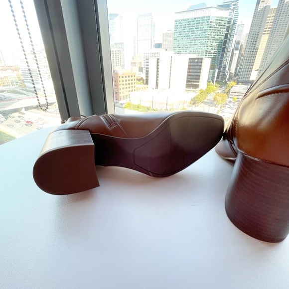 Franco Sarto Talfer Bootie Scandinavian Tan Minimalist Ankle Boots Size 9.5 - Picture 6 of 6